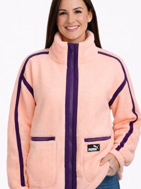 NWT - Large PUMA fleece jacket.  Plush, long sleeves, zippered pockets. Casual